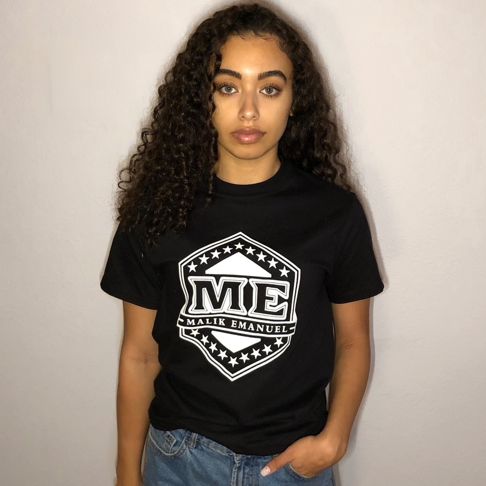 Black Malik Emanuel Logo T Shirt